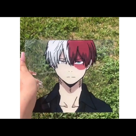 Shoot Todoroki glass painting - Picture 1 of 2